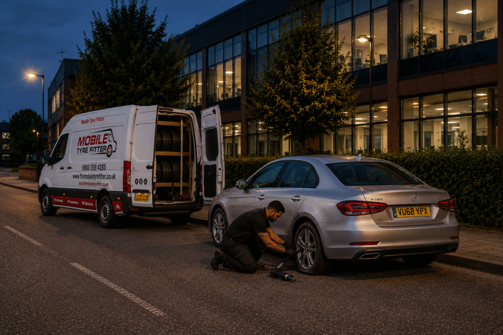 24-7 Emergency Mobile Tyre Fitting in Worcester