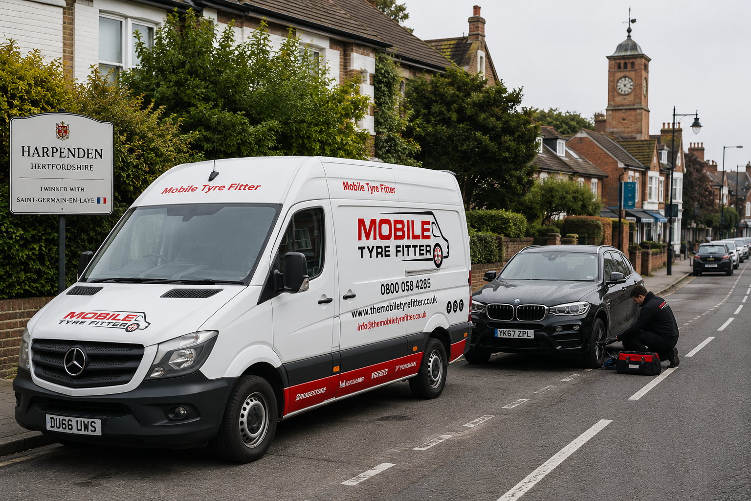 Mobile Tyre Fitting Harpenden – Fast Roadside, Home & Workplace Service