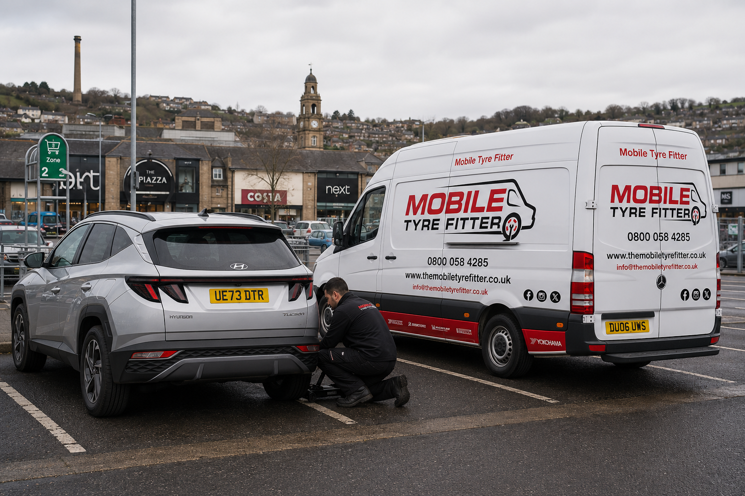 Mobile Tyre Fitting Huddersfield – Fast Roadside, Home & Workplace Service
