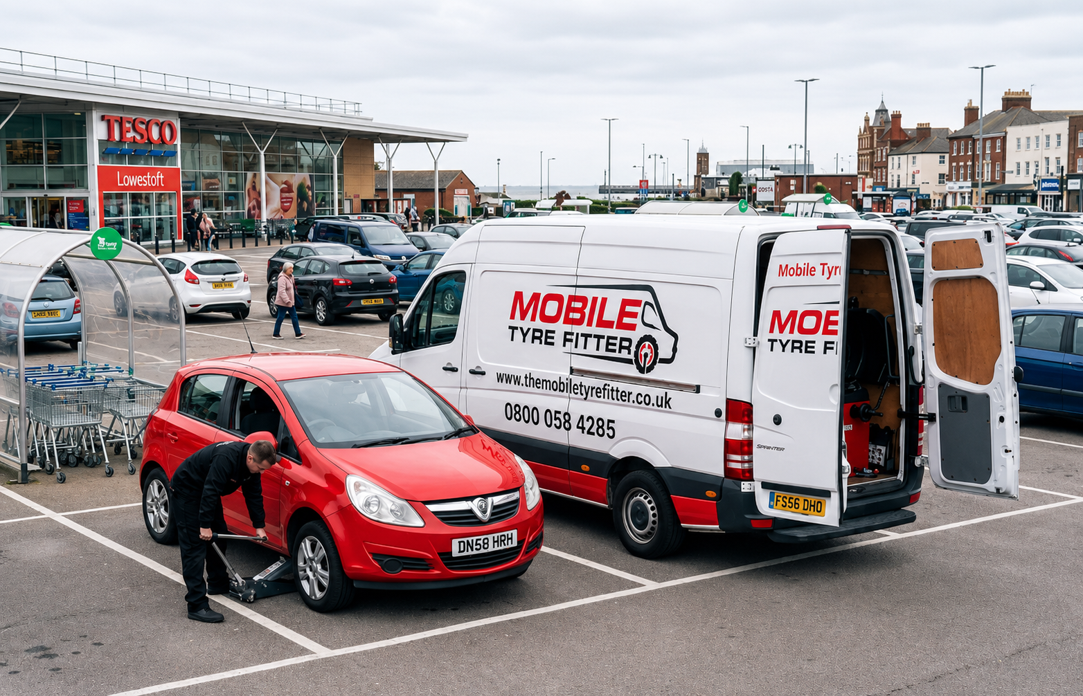 Mobile Tyre Fitting Lowestoft – Fast Roadside, Home & Workplace Service