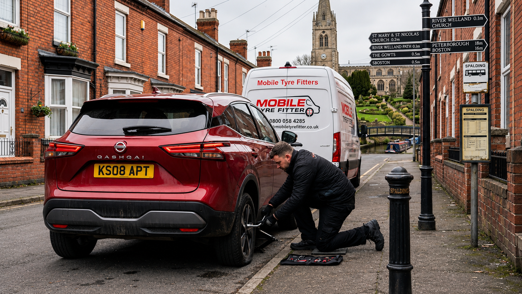 Mobile Tyre Fitting Spalding – Fast Roadside, Home & Workplace Service