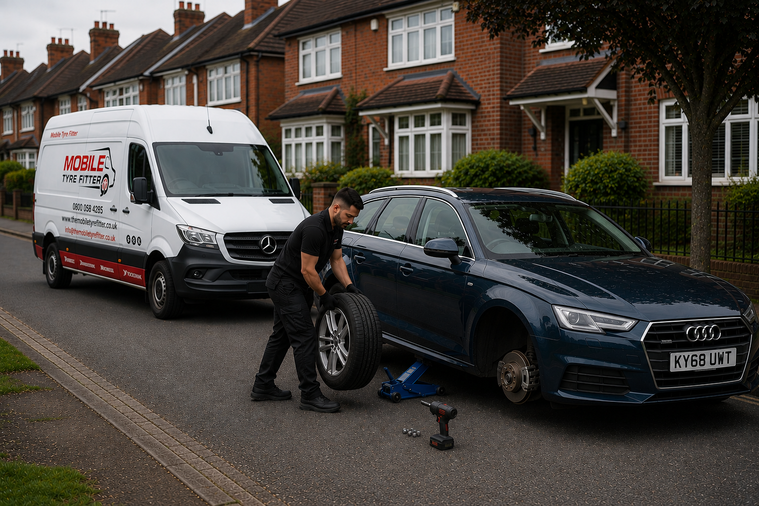 Mobile Tyre Fitting Worcester – Fast Roadside, Home & Workplace Service