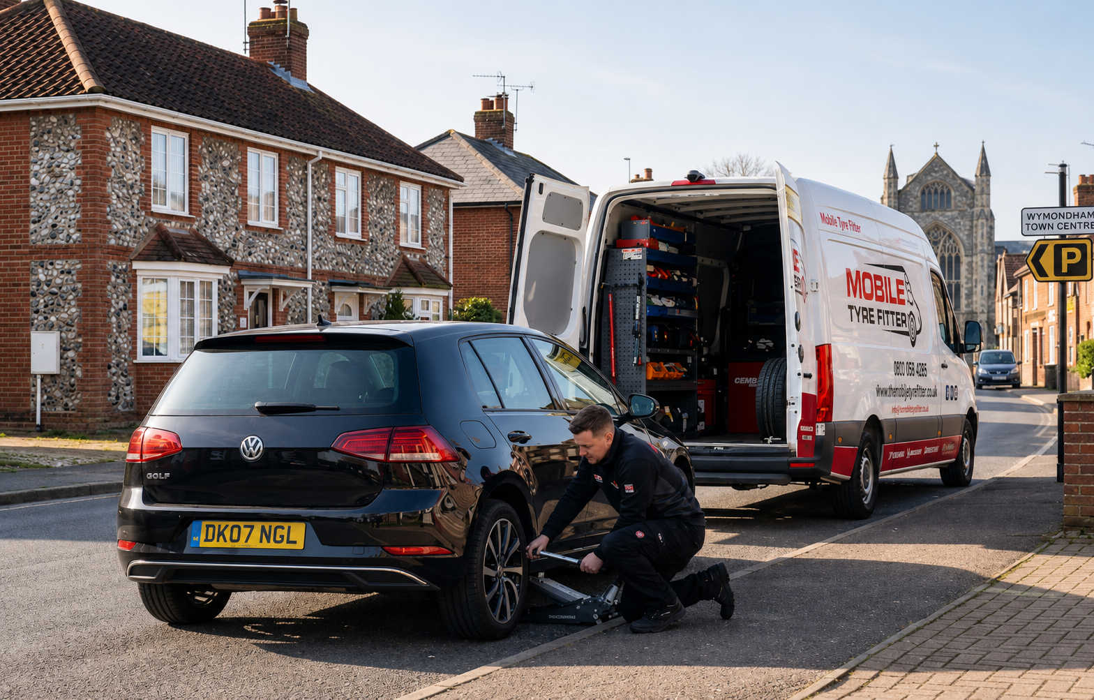 Mobile Tyre Fitting Wymondham – Fast Roadside, Home & Workplace Service