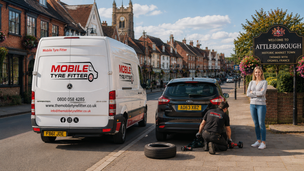 Why Drivers in Attleborough Choose The Mobile Tyre Fitter​