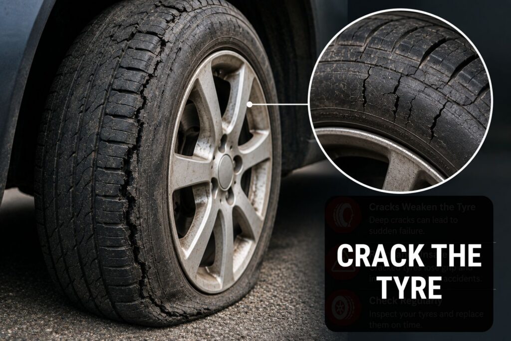 Cracked Tyre