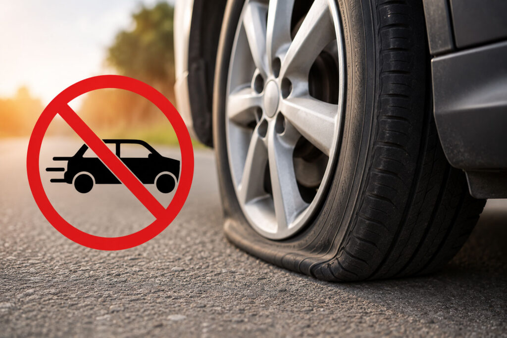 Dont Drive on a Flat Tyre