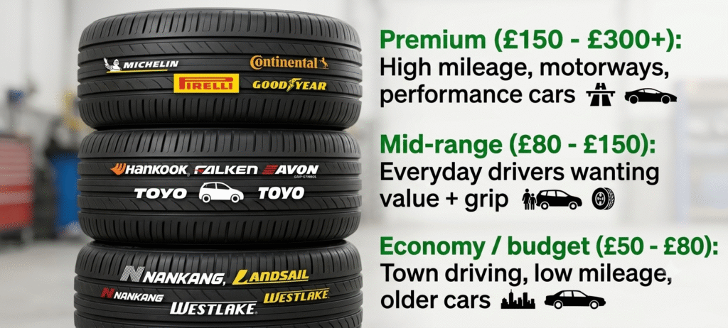 Economy, Mid-Range and Premium