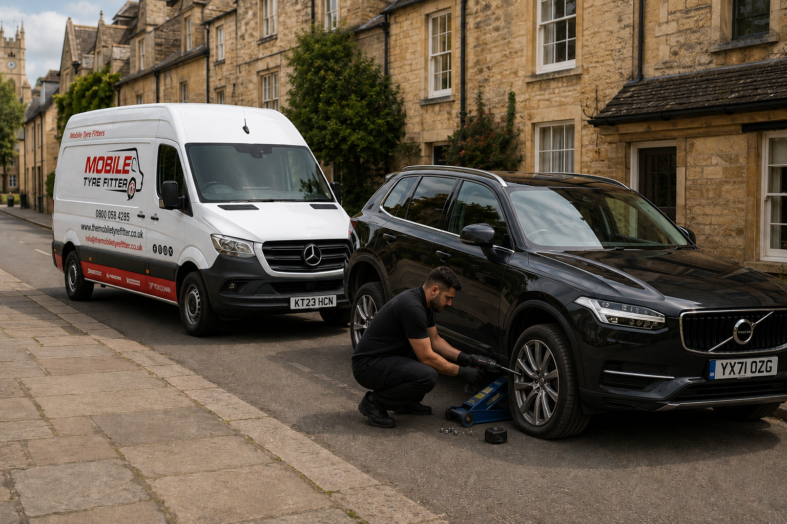 Mobile Tyre Fitting Cirencester – Fast Roadside, Home & Workplace Service