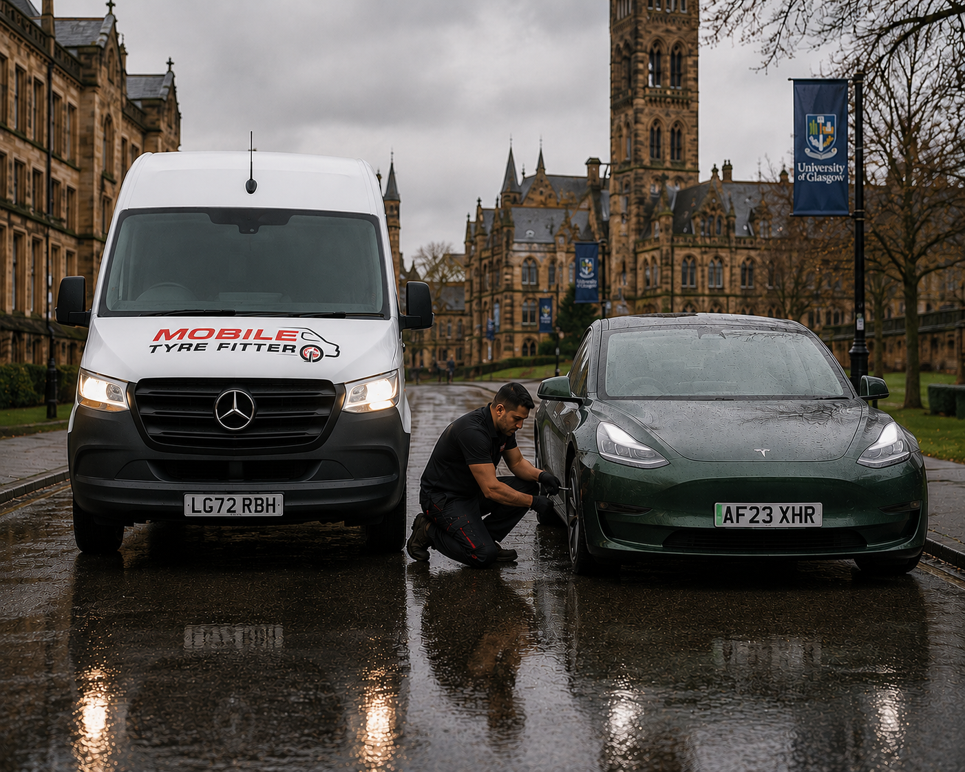 Mobile Tyre Fitting Glasgow – Fast Roadside, Home & Workplace Service