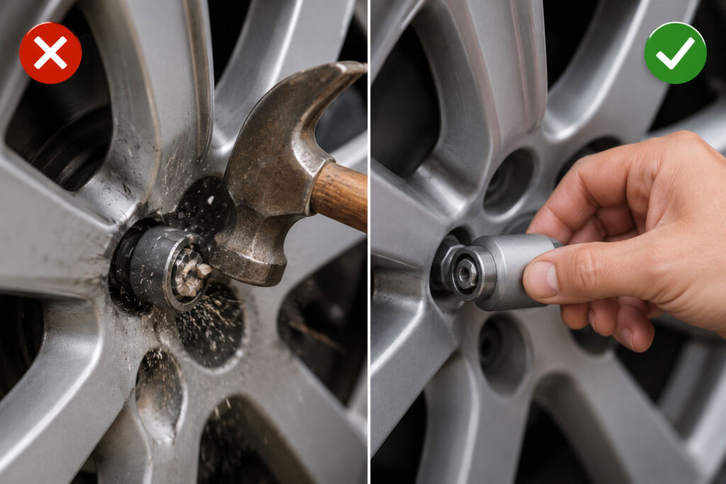 Wheeling Locking Nut Right Removal Process