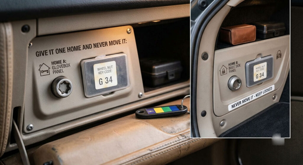 give it one wheel nut key at home