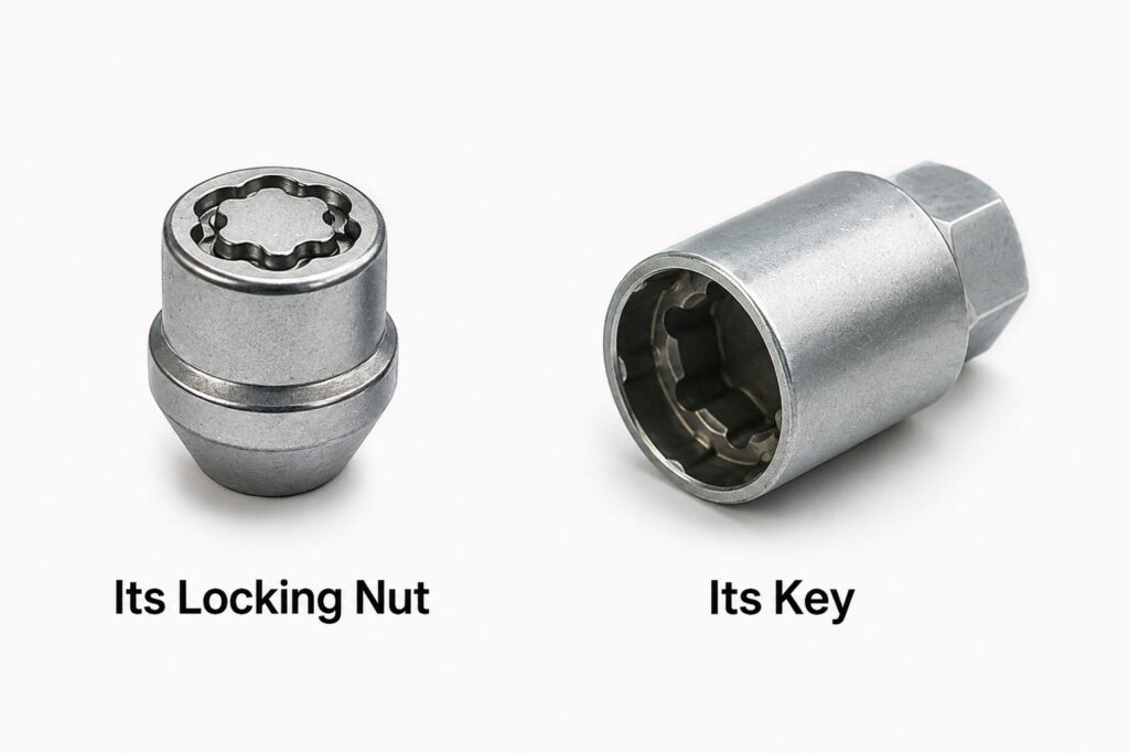 locking nut and its key