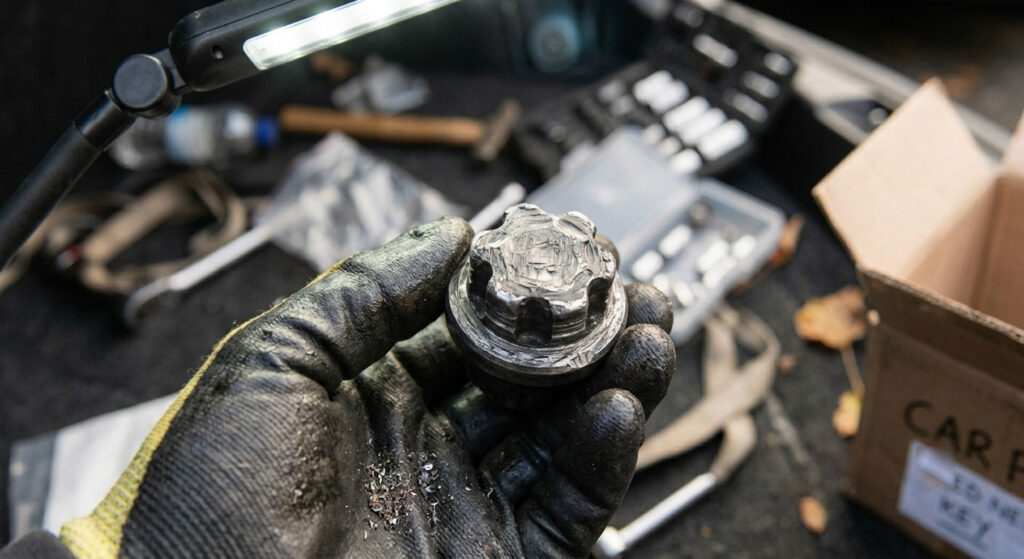 teeth worn wheel locking nut