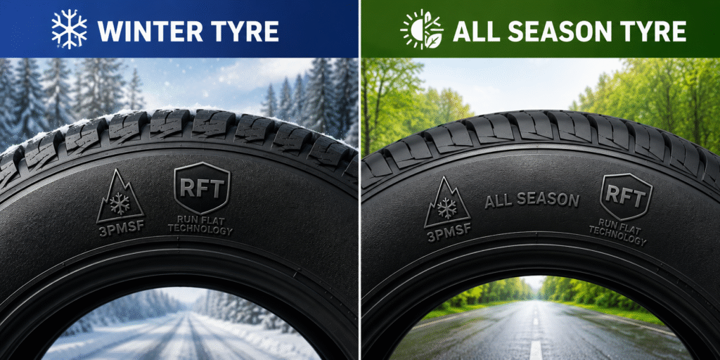 winter and all season run flat tyre