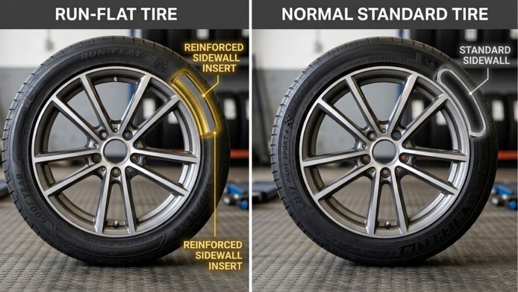 run flat vs standard tyre