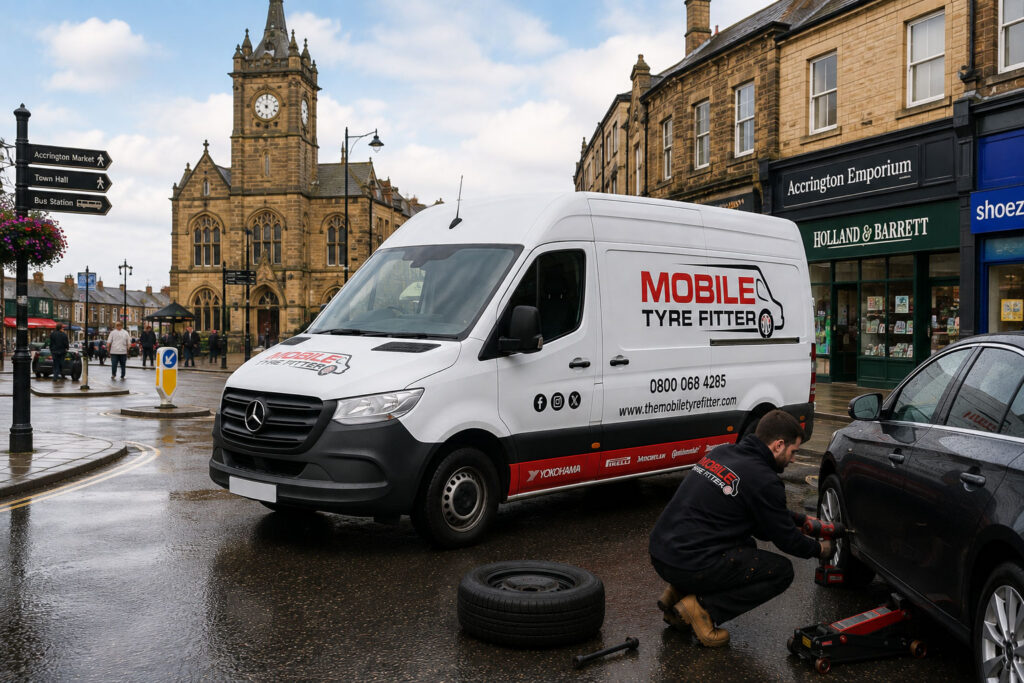 tyre fitting at roadside