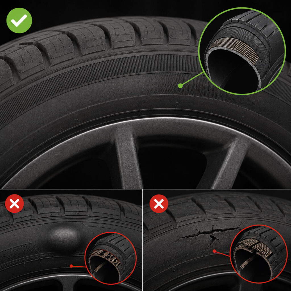 No Buldge on Tyre